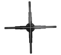 Ventilador de de Holograma 3D, Máquina de Publicidad Holográfica 3D 510X1400P Control Remoto WiFi Negro Control Remoto 4 Aspas para Restaurantes para (Enchufe de la UE)