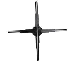 Ventilador de de Holograma 3D, Máquina de Publicidad Holográfica 3D 510X1400P Control Remoto WiFi Negro Control Remoto 4 Aspas para Restaurantes para (Enchufe de la UE)