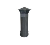 Ventilador de drenaje con tubo de manguito apto para todos los tubos HT y KG, ventilación de techo, ventilación, PVC, DN 70, DN 75, DN 100, DN 110, junta de goma (DN 100/DN 110)