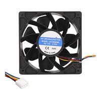 Ventilador de Enfriamiento de 4 Pines de 120 Mm X 120 Mm X 38 Mm, Ventilador de Caja de Computadora de 6000 Rpm DC 12V 2.7A, Ventilador de Caja de Enfriamiento PWM sin Escobillas