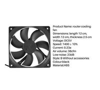 Ventilador de Enfriamiento del Enrutador, Enfriador de Pc de Bricolaje Caja de Tv Silencioso Silencioso Ventilador de 120 Mm CC 5V de Corriente USB