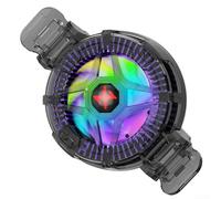 Ventilador de enfriamiento del teléfono móvil, semiconductor ajustable Radiador magnético Enfriador de hielo de bajo ruido para juegos Smartphone Clip-On (blanco)