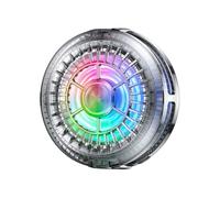 Ventilador de enfriamiento del teléfono, Ventilador del radiador teléfono Celular, Refrigerador de portátil con luz Colorida, Diseño de hoyo Completo Ligero Ventilador de enfriamiento SIL