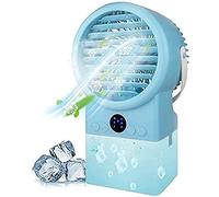 Ventilador de enfriamiento Ventilador de aire acondicionado portátil, ventilador de refrigeración por evaporación del escritorio de 3 velocidades con temporizador, Mini acondicionador de aire Ventilad