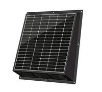 Ventilador de escape con conductos de energía solar de 110 mm, 3,6 W | Panel solar de metal con baja ventilación para cocina, baño, cobertizo, conductos de aire, circulaciones de aire