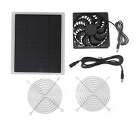 Ventilador de Escape con Energía Solar, Kit de Ventilador de Entrada de Escape con Panel Solar de 10 W para Cobertizo Al Aire Gallinero, Invernadero, RV, Hogar de
