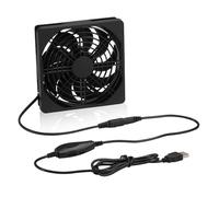 Ventilador de escape de 12 cm, 5 V, 0,2 A, 2000 rpm, USB, velocidad ajustable, ventilador de refrigeración con protector de metal para televisores, caja, router, refrigeradores, eficiencia energética