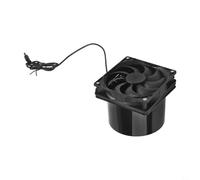 Ventilador de escape de brida de 12 V con brida de conducto, ventilador de 3000 RPM para cocina, baño, perrera, gallinero, invernadero, compatible con panel solar de plástico, 120 x 120 x 100 mm