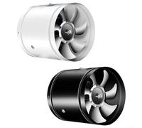 Ventilador de escape de interfaz bidireccional de 7 pulgadas, potente motor de 220 V, ventilación eficiente (negro)