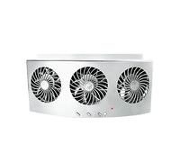 Ventilador De Escape Del Automóvil Coche De Disipación De Calor Tono Ventilador De Escape Densidad De Refrigeración Ventilador Eléctrico(Bianco)