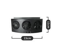 Ventilador De Escape Del Automóvil Coche De Disipación De Calor Tono Ventilador De Escape Densidad De Refrigeración Ventilador Eléctrico(Nero)