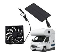 Ventilador de escape del panel de energía solar de 0,8 W 4 V | Gadget de refrigeración de ventilación para perros para perros camping invernadero exterior para principiantes para principiantes