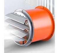 Ventilador de escape en línea 1400R/min, soplador de utilidad industrial con persianas para talleres, restaurantes y ventilación de cocina, 12 pulgadas