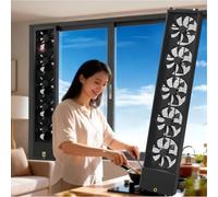 Ventilador de escape retráctil para ventana, ventilador silencioso con regulación de velocidad continua, 2800 RPM, instalación sin perforaciones para dormitorio, cocina, oficina, baño