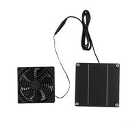 Ventilador de escape solar 50W con salida DC5521 para ventilación de invernadero Casa de aves de corral de enfriamiento de flujo de aire del ático y uso agrícola