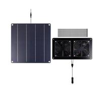 Ventilador de escape solar de 15 W para invernaderos, cooperadores, casas de perros, kit de ventilador de panel solar de bajo ruido y alto ventilador de ventilación solar para cobertizos