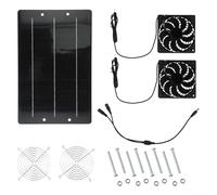 Ventilador de escape solar de 40 W con ventiladores duales de 120 mm, panel fotovoltaico impermeable IP65 para invernadero, casa de mascotas, refrigeración de RV, no requiere batería