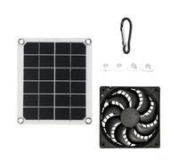 Ventilador de escape solar de 7 W y conjunto de paneles con accesorios de montaje para una disipación eficiente del calor en gallineros, invernaderos, casas de mascotas