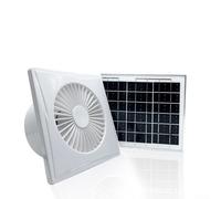 Ventilador de escape solar de 8 pulgadas con batería de litio para invernadero, casa de mascotas