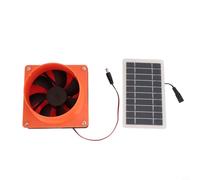 Ventilador de escape solar de alta eficiencia 12V con panel de 10W, ventilador de escape solar, para condiciones climáticas cálidas, para RV (naranja)