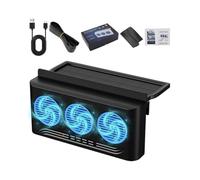 Ventilador de escape solar para automóvil - 23x12x5,5 cm Ventilación de ABS Enfriamiento Ventilador de ventana de 3 salidas 800 g Dispositivo portátil de circulación de aire para vehículos Soporte de