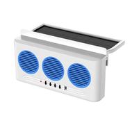 Ventilador de escape solar para automóvil, soplador de refrigeración automotriz portátil, ventilador de ventana de coche con 3 salidas de aire, ventilación interior del vehículo, purificación de aire