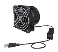 Ventilador de escape USB diseñado para proporcionar un flujo de aire óptimo en varios ajustes rápidamente (A)
