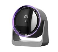 - Ventilador de escritorio con USB, recargable para exteriores, con montaje en pared y luz nocturna, ideal para habitaciones, oficinas y niños (17,6 x 8,6 x 19,1 cm)