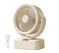 Ventilador de Escritorio | Enfriamiento Personal Silencioso Oscilante - Ventilador de Escritorio a Batería para Oficina - para Hogar, Dormitorio, Cocina, Oficina, Camping, Viajes, Exterior, Hombres, M