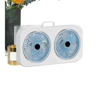 Ventilador de escritorio genérico - Doble ventilación silenciosa, ventilador USB potente recargable para interior al aire libre, dormitorio, camping, tienda y viajes