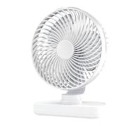 Ventilador de Escritorio: Mini Ventilador De Mesa Recargable USB, Oscilación Silenciosa De 4 Velocidades, Portátil, Ajustable Dispositivo de Circulación de Aire Versátil De Escritorio | Para Oficina