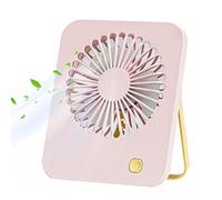 Ventilador de escritorio - Orientación ajustable a 180° - Ventilador personal refrescante | Ventilador silencioso USB portátil con asa para acampar oficina, gimnasio, jardín, viaje playa diez