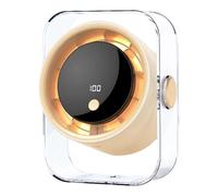 Ventilador de escritorio pequeño - ABS 21,2 x 18,6 x 13,4 cm 8,35 x 7,32 x 5,28 in 100 Speed Rechargeable Silent Air Cooler With Digital Display | Portable Table Fan Personal Cooling Fùan For Dorm
