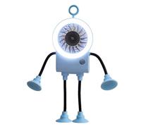 Ventilador De Escritorio Pequeño - Enfriador De Aire Personal Recargable Forma Robot Con Luz LED,Ventilador De Escritorio Portátil Con Ventas,Para Casa Dormitorio Exterior Playa Viaje Camping