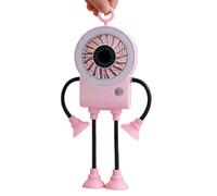 Ventilador de escritorio pequeño, recargable por USB, enfriador personal con forma de robot con luz LED, ventilador portátil con para el hogar, cocina, dormitorio, playa al aire libre, picnic