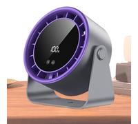 Ventilador de escritorio pequeño, ventilador de escritorio de 100 velocidades con pantalla digital, ventilador silencioso inalámbrico de mano para mesa al aire libre, viajes, dormitorio, oficina