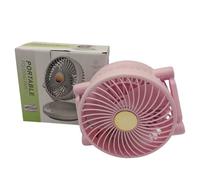 Ventilador de escritorio pequeño - Ventilador Personal Portátil de Refrigeración | Ventilador oscilante con LED alimentado por batería ideal para dormitorio camping viaje