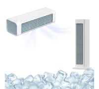 Ventilador de escritorio Qinux Breezamax 2025, ultra silencioso y sin aspas, unidad de refrigeración personal portátil de bajo consumo con batería recargable para el hogar, la oficina, el dormitorio