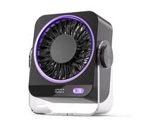 Ventilador de escritorio recargable de 5000 mAh, 199 niveles, silencioso | Funciona a solo 35 dB con hasta 18 horas de uso inalámbrico, manteniendo tu espacio de trabajo fresco y tranquilo todo el día