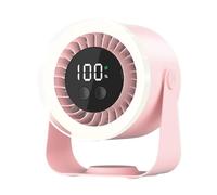 Ventilador de Escritorio Refrescante - Ventilador Silencioso con 10 Velocidades | Circulador USB Recargable Eficiente Estudiante Adulto Oficina Trabajo Acampada Viajes