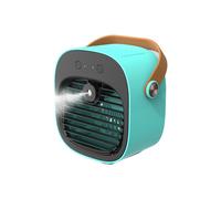 Ventilador de escritorio silencioso, enfriador de aire portátil, mini aire acondicionado recargable (5200 mAh), 3 velocidades, autonomí