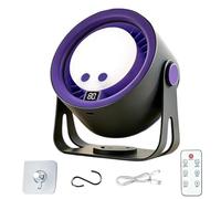 Ventilador de escritorio silencioso,Equipo 2 En 1 Ajustable Portátil Recargable Silencioso - Ventilador de mesa con luz - Para Dormitorio Oficina Dormitorio Hogar Casa Interior Dentro Viaje Camping