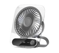 Ventilador De Escritorio Silencioso | Ventilador Personal Portátil Refrescante de Oficina,Dispositivo Portátil Recargable Con Luz Noche Para Interior, Exterior Y Playa, Soporte De Pared Incluido