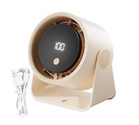 Ventilador de Escritorio Silencioso - Ventiladores De Mesa Regulables Con Pantalla LED | Soplador y Circulador de Aire con Pantalla LED para Camping Dormitorio Coche Habitación