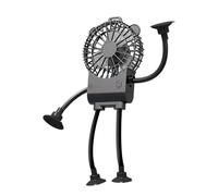 Ventilador de escritorio Soplador de aire de 3 velocidades en forma de robot con | Ventilador portátil para viajes para oficina camping trabajo noche mesa de noche casa y dormitorio