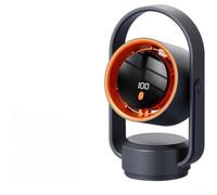Ventilador de escritorio USB sin aspas, potente circulador de aire con oscilación automática de 60 grados, 100 niveles de velocidad, diseño de bajo ruido para oficina en casa, tamaño compacto (naranja