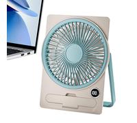 Ventilador de escritorio | Ventiladores pequeños y silenciosos, dispositivo USB personal para el enfriamiento con pantalla digital LCD portátil colgante de pie para cocina, oficina, casa dormitorio