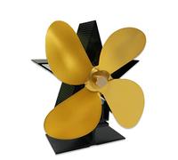Ventilador de estufa 4 ventiladores alimentados por calor silencioso y eficiente para troncos de madera, habitación grande y grande