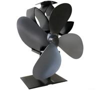 Ventilador de estufa con calor, ventilador de chimenea con calor | Circulador de aire silencioso de 18,5 x 13,5 x 21,5 cm, 180-210 CFM para estufas de leña, calefacción doméstica (gris hierro