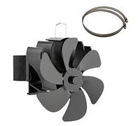 Ventilador de estufa de leña alimentado por calor para quemar leña, mantenimiento silencioso, dispersa el aire caliente